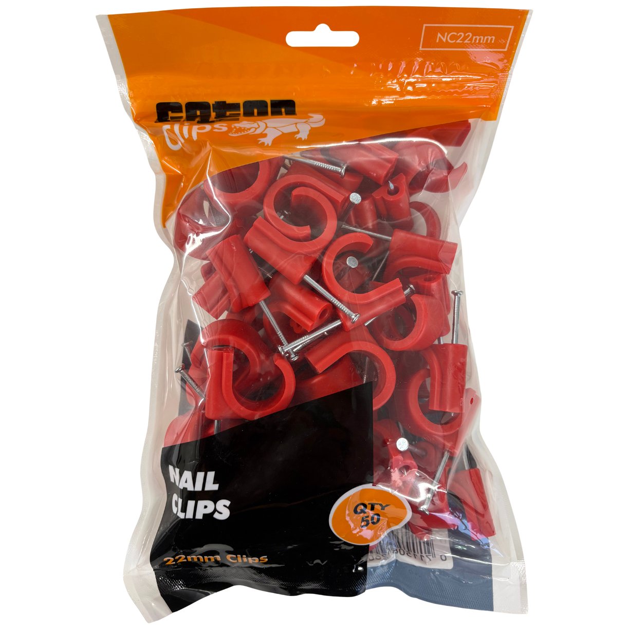 Nail In Pipe Clip 22mm Red (Pack of 100 - Sold In Singles)