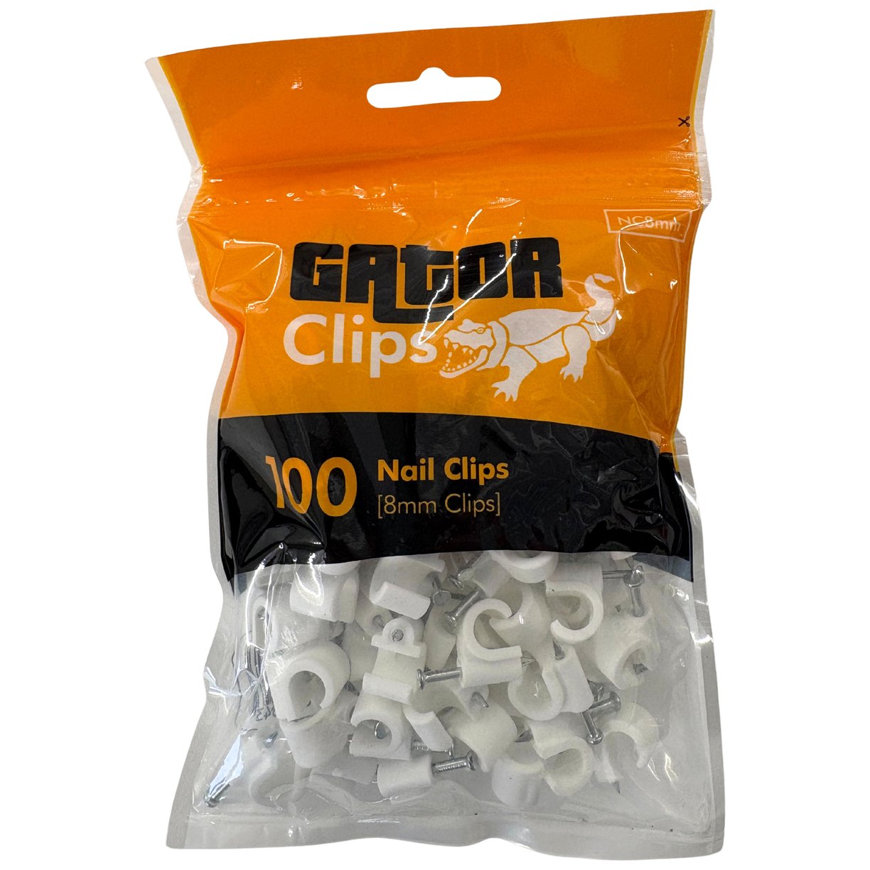 Nail In Pipe Clip 8mm (Pack of 100 - Sold In Singles)