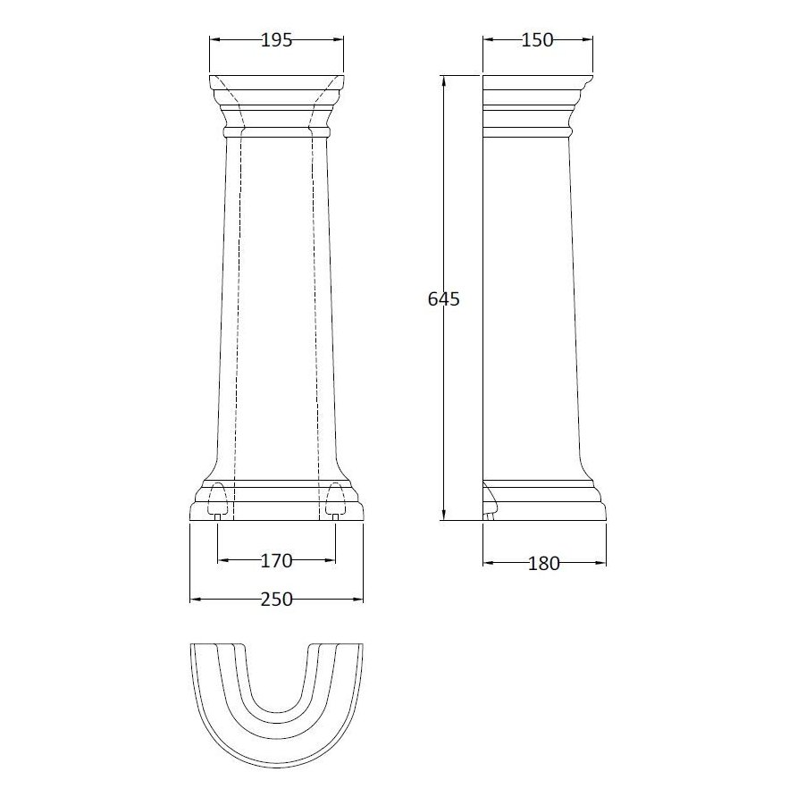 Chancery Pedestal - White