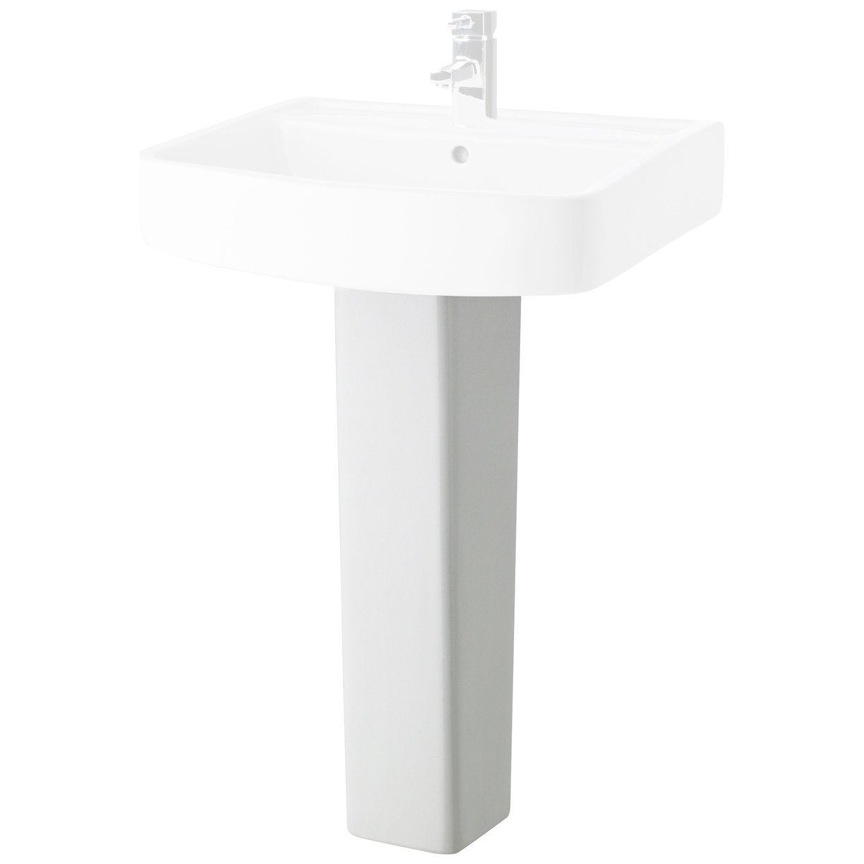 Esq Square Pedestal - White