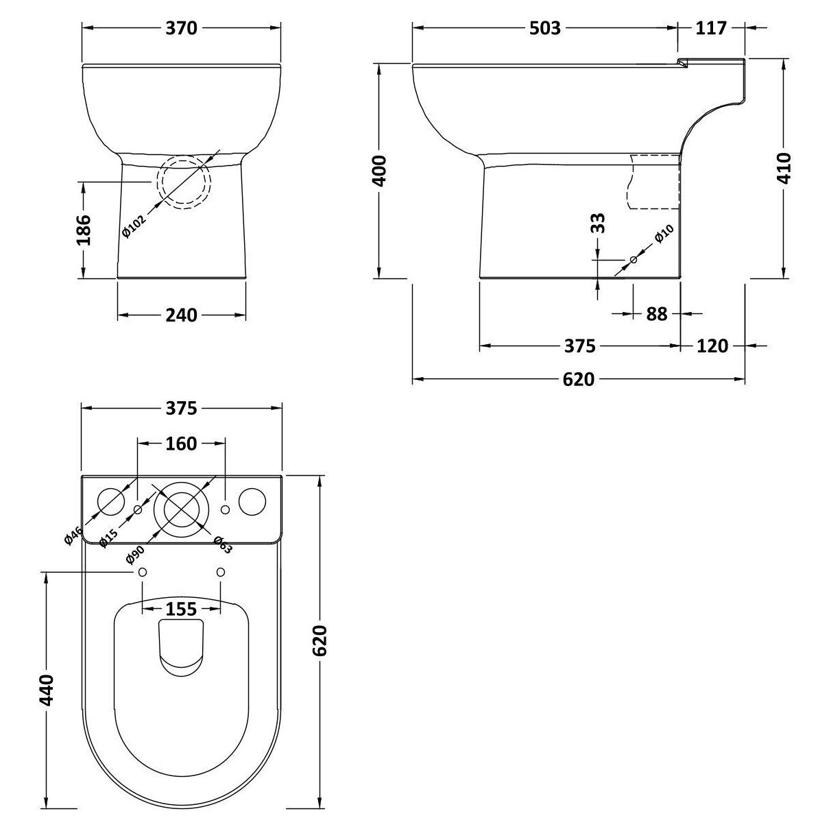 Short Projection Open Back Cc Pan - White