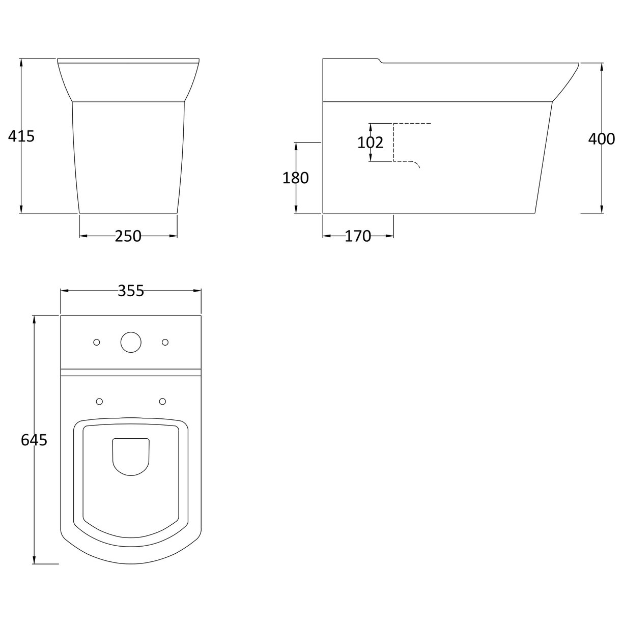 Flush To Wall Cc Pan - White