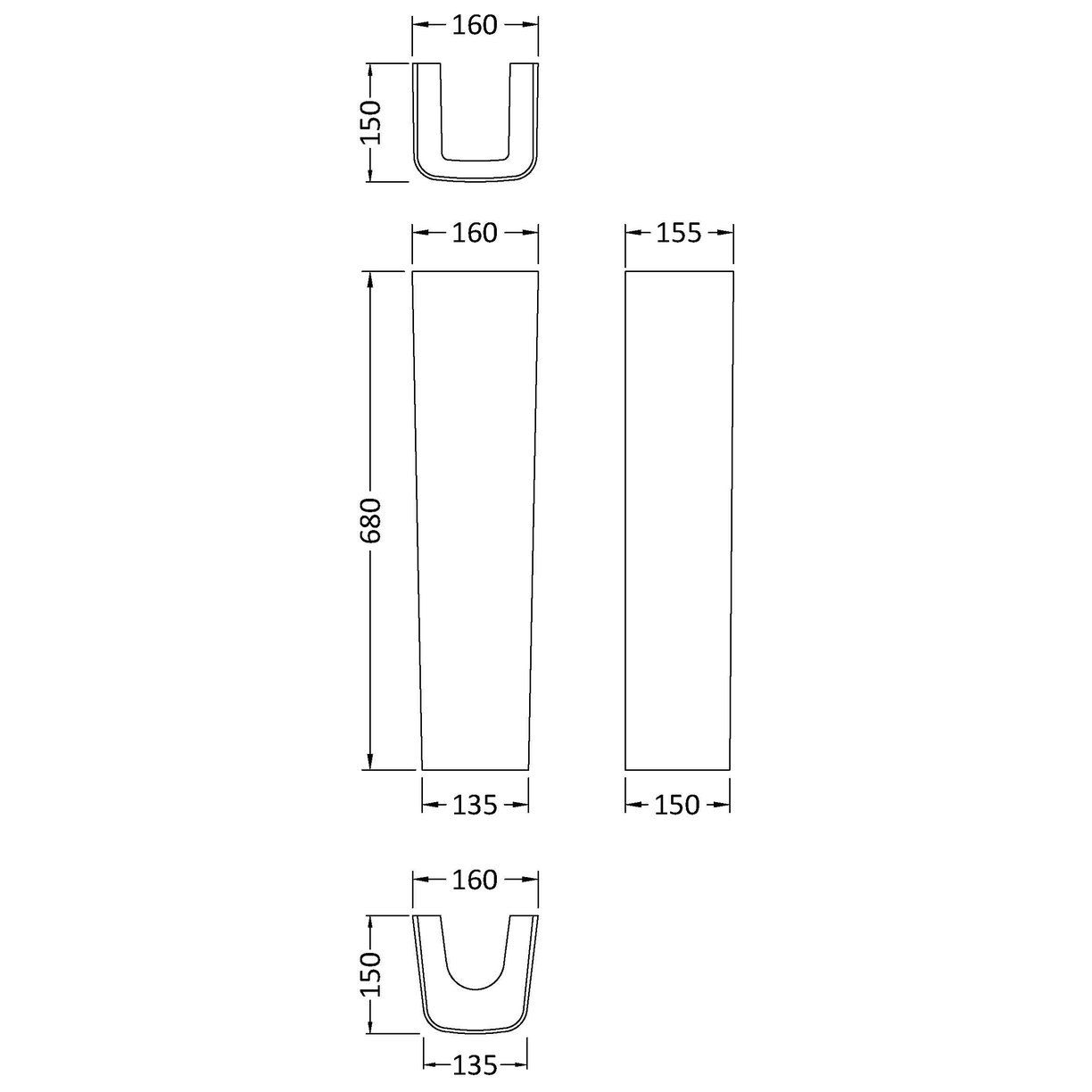 Full Pedestal - White