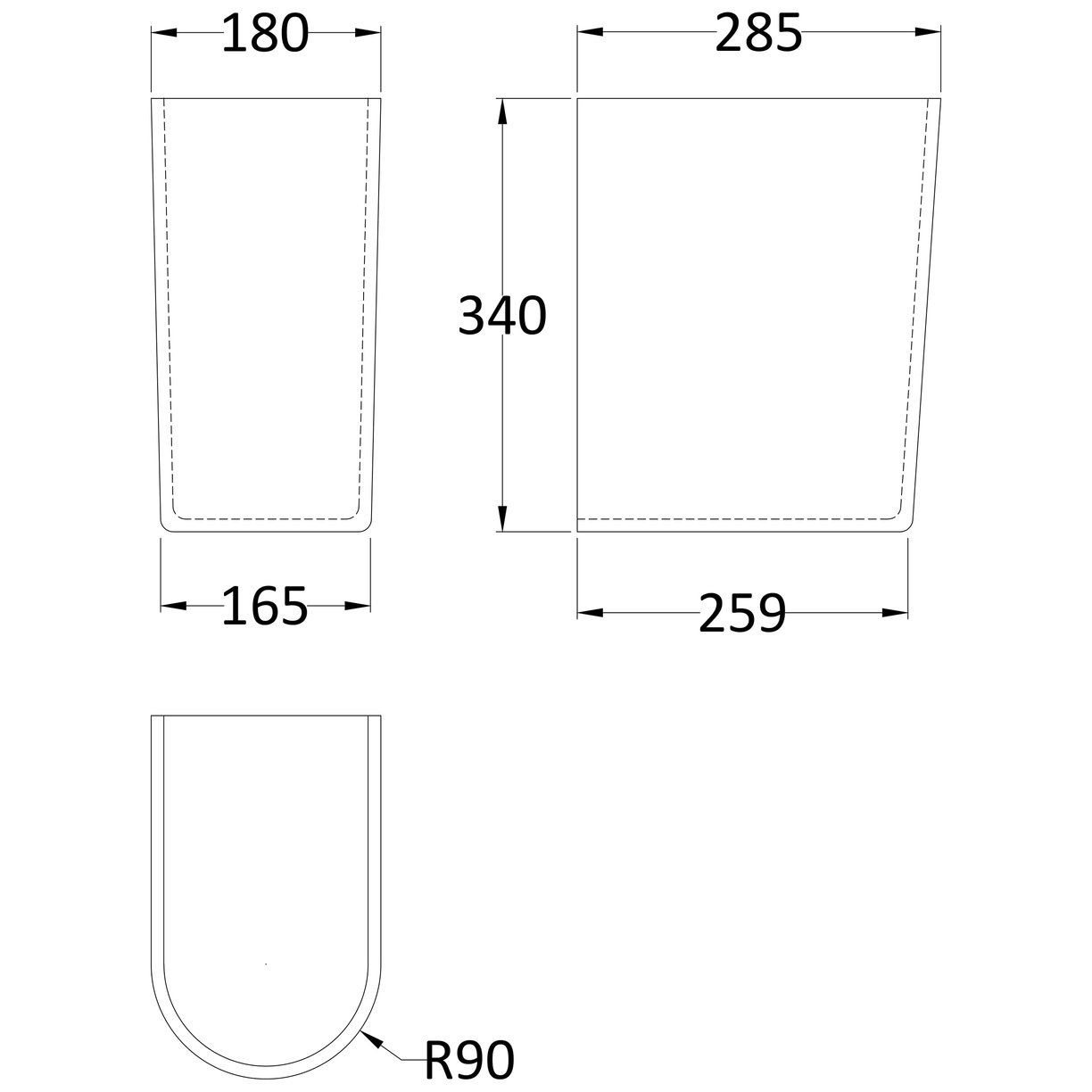 Semi Pedestal - White