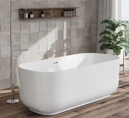 1700 x 800 x 600mm Soft Square Freestanding Bath