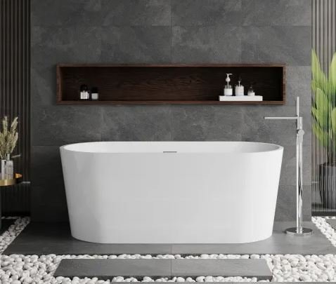 1500 x 750 x 590mm Oval Freestanding Bath
