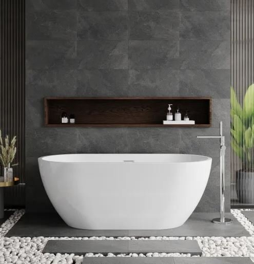 1600 x 780 x 590mm Oval Freestanding Bath