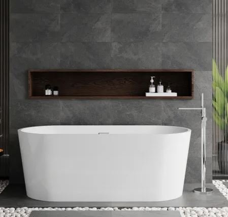 1600 x 780 x 590mm Oval Freestanding Bath
