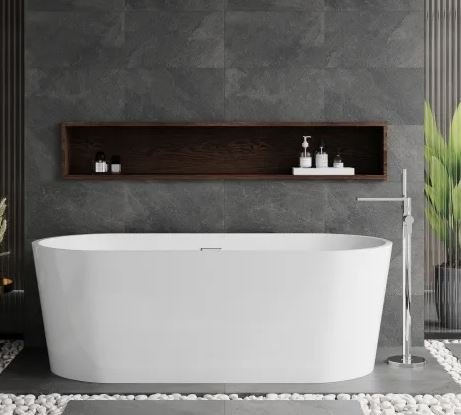 1700 x 780 x 590mm Oval Freestanding Bath