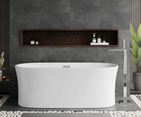 1600 x 780 x 590mm Oval Freestanding Bath