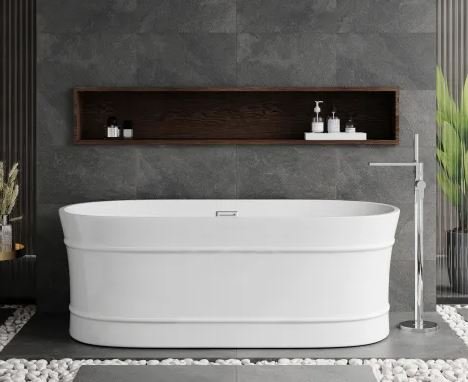 1600 x 780 x 580mm Oval Freestanding Bath
