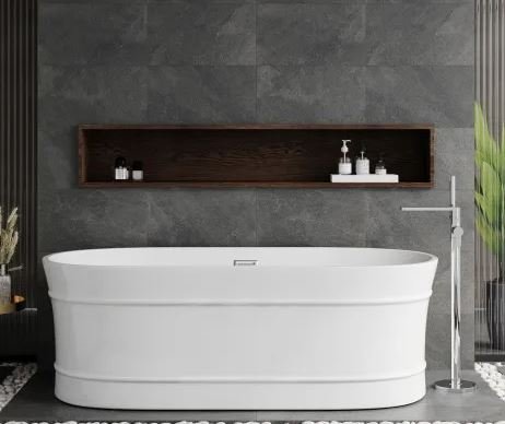 1700 x 780 x 580mm Oval Freestanding Bath
