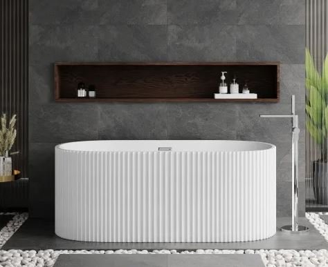 1500 x 740 x 580mm Oval Freestanding Bath