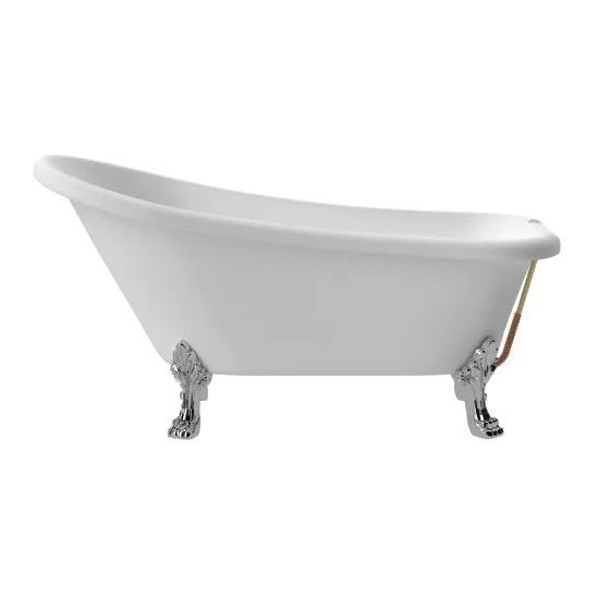 1600 x 770 x 780mm Freestanding Bath & Feet
