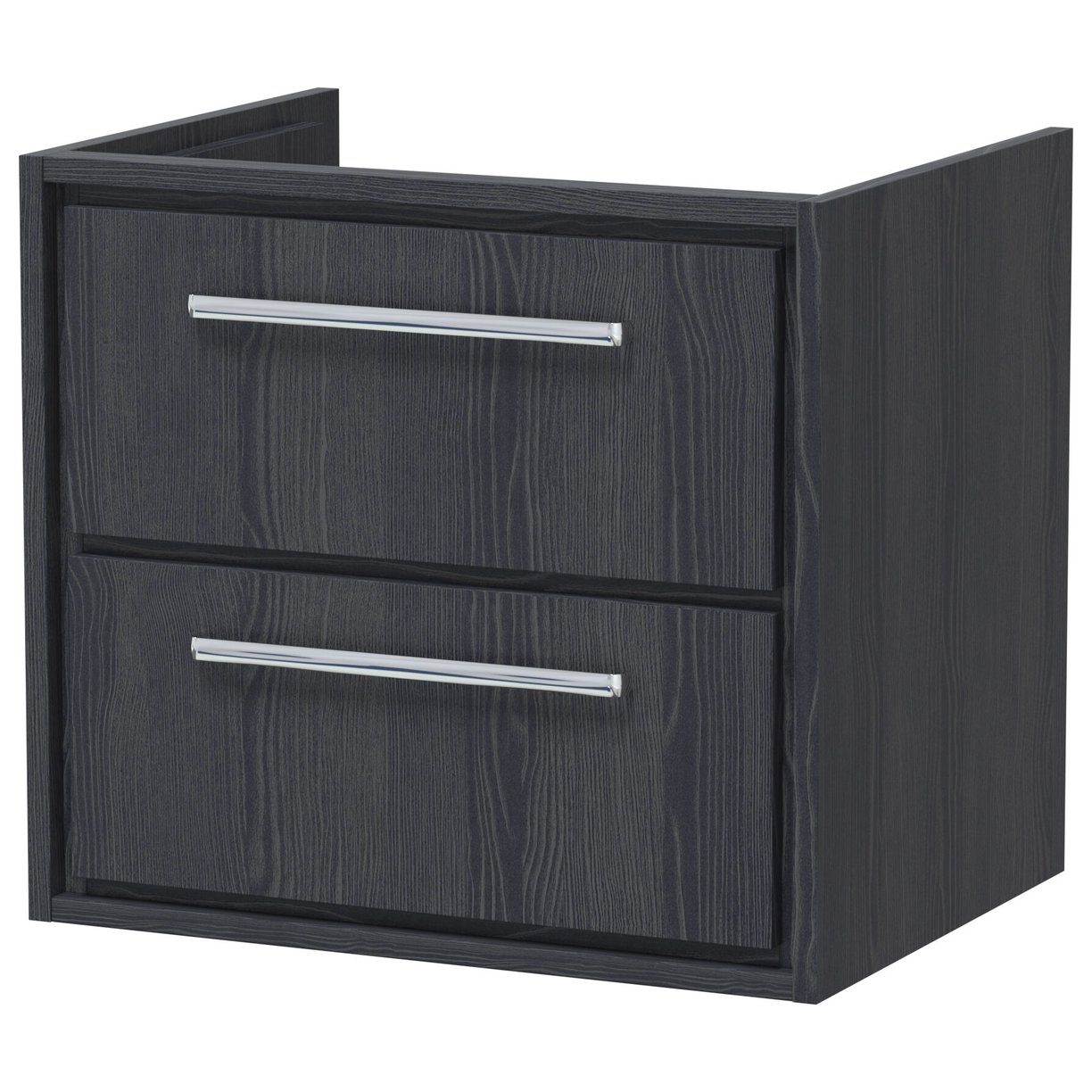 600 WH 2-Drawer Unit (455 DEEP) - Graphite Grey Woodgrain