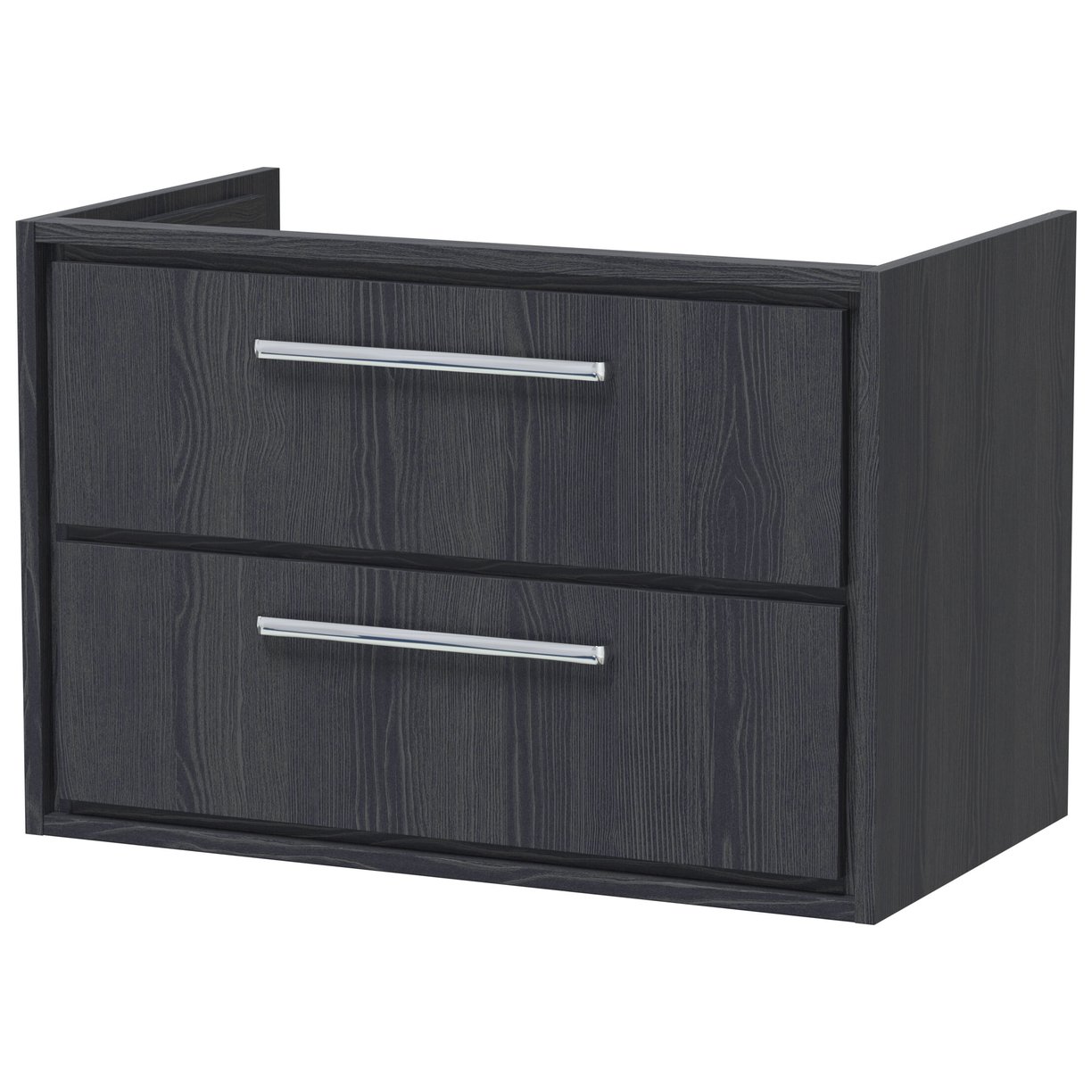 800 WH 2-Drawer Unit (455 DEEP) - Graphite Grey Woodgrain