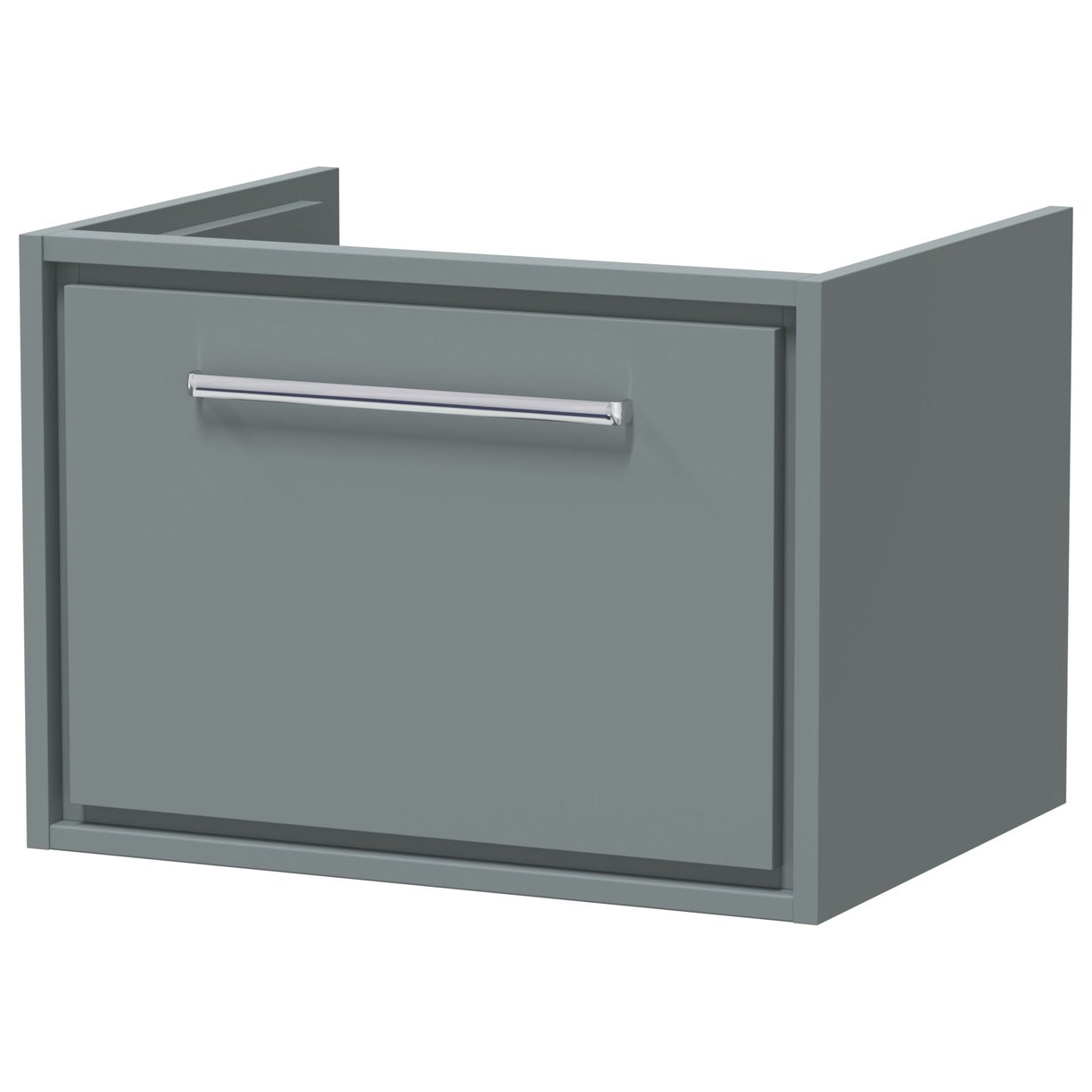600 Single Drawer Wall Hung Unit (H-431 X W-600 X D455) - Coastal Grey