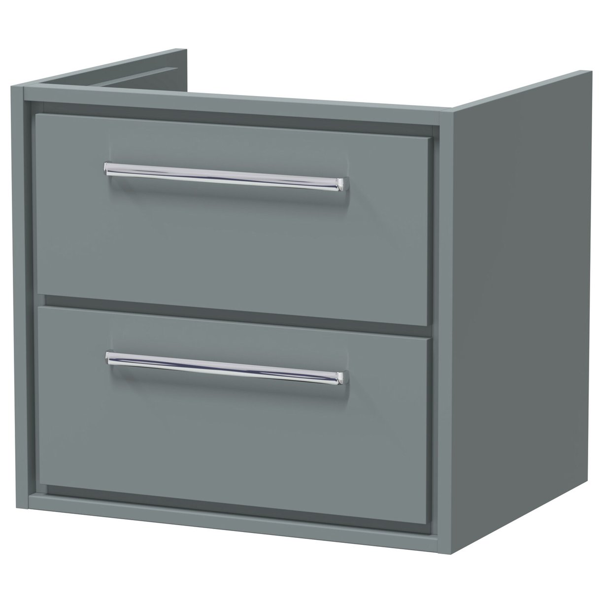 600 2-Drawer Wall Hung Unit (H-539X W-600 X D455) - Coastal Grey