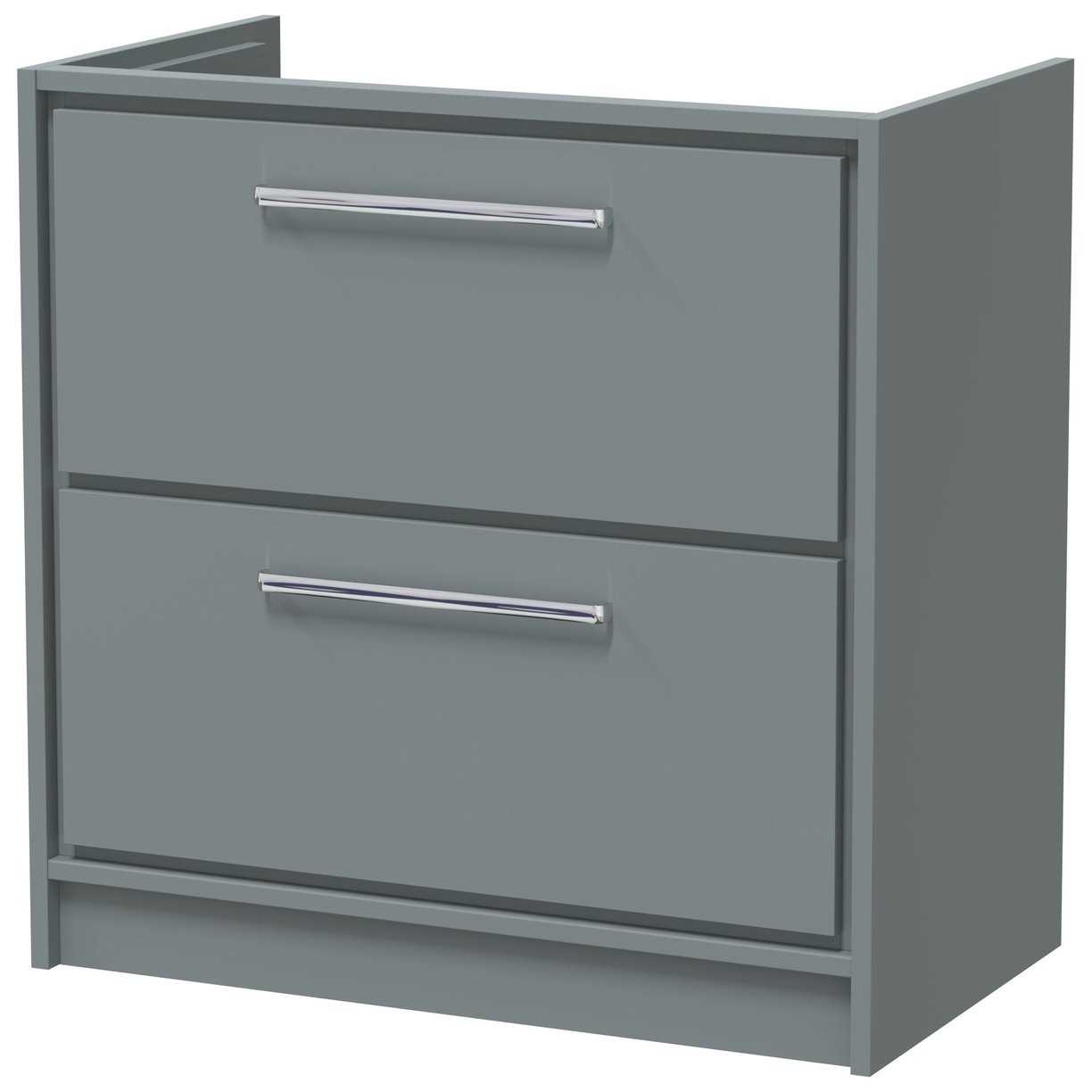 800 2-Drawer Floor Standing Unit (H-800 X W-800 X D455) - Coastal Grey