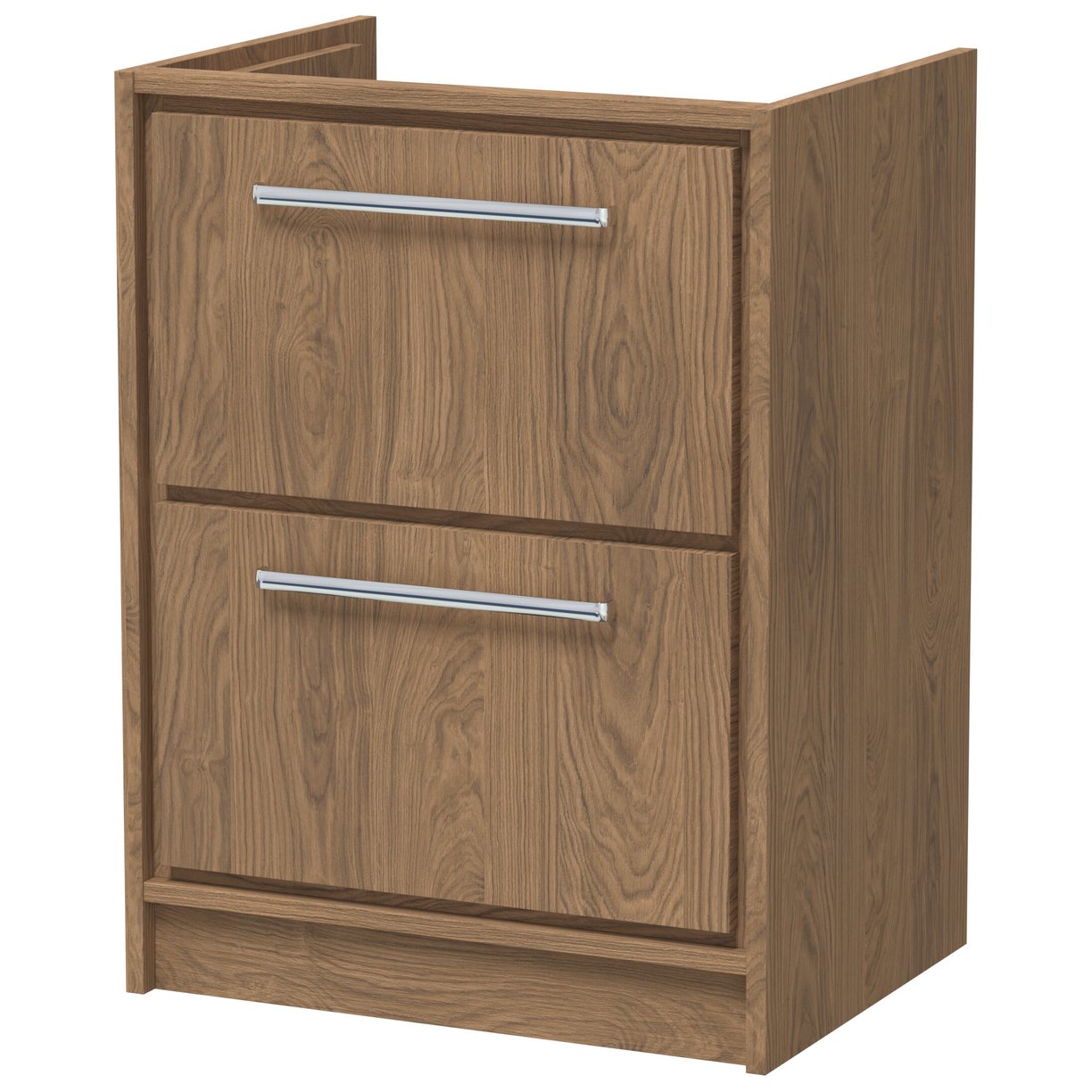 600 FS 2-Drawer Unit (455 DEEP) - Antique Oak