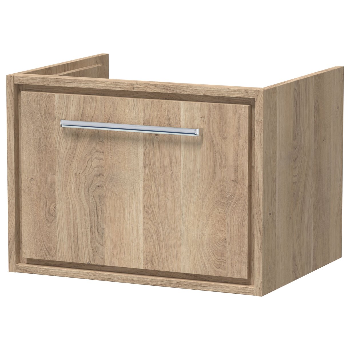 600 WH Single Drawer Unit (455 DEEP) - Bleached Oak