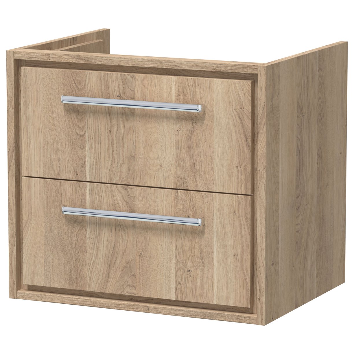600 WH 2-Drawer Unit (455 DEEP) - Bleached Oak