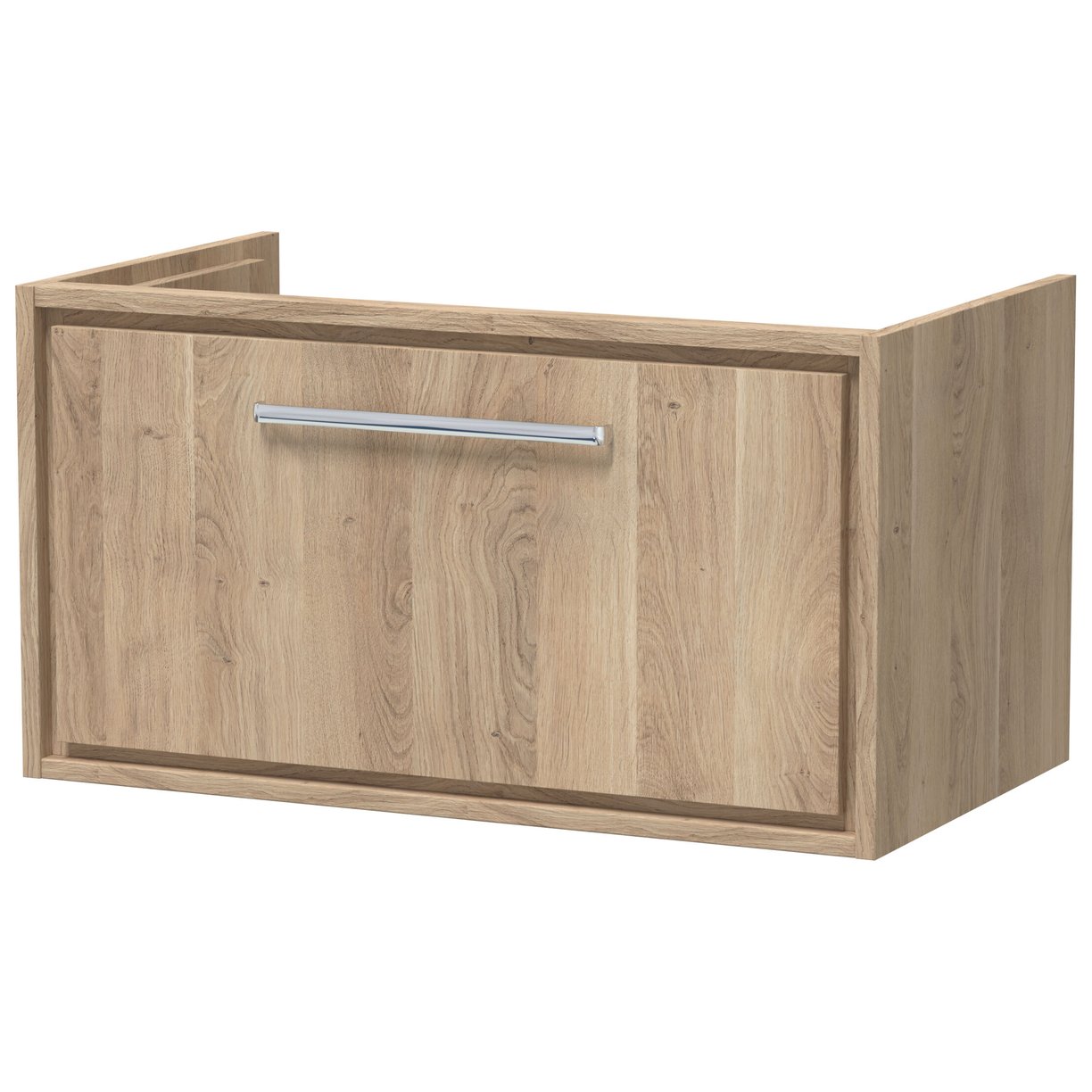 800 WH Single Drawer Unit (455 DEEP) - Bleached Oak