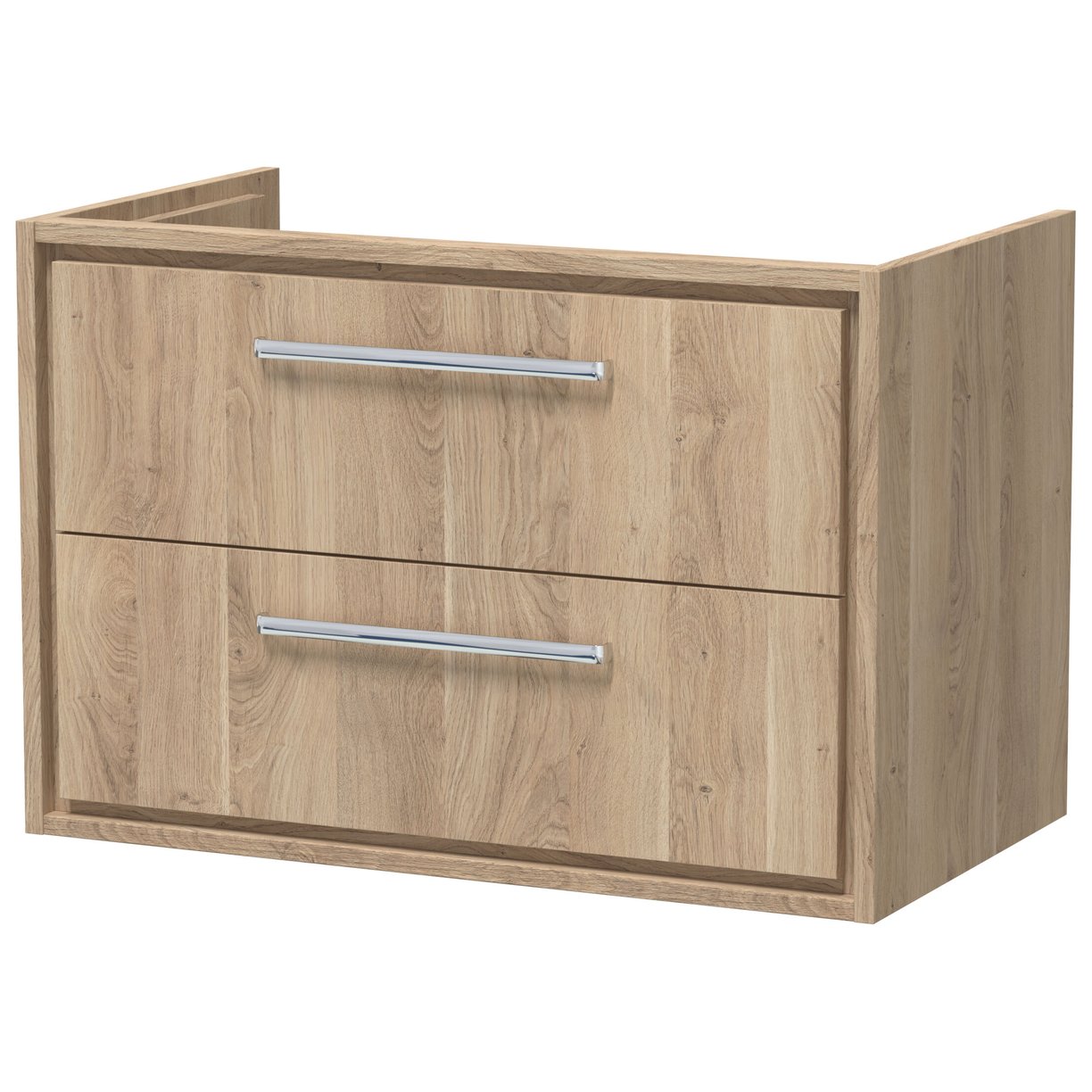 800 WH 2-Drawer Unit (455 DEEP) - Bleached Oak
