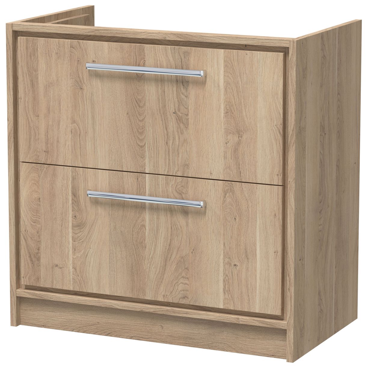 800 FS 2-Drawer Unit (455 DEEP) - Bleached Oak