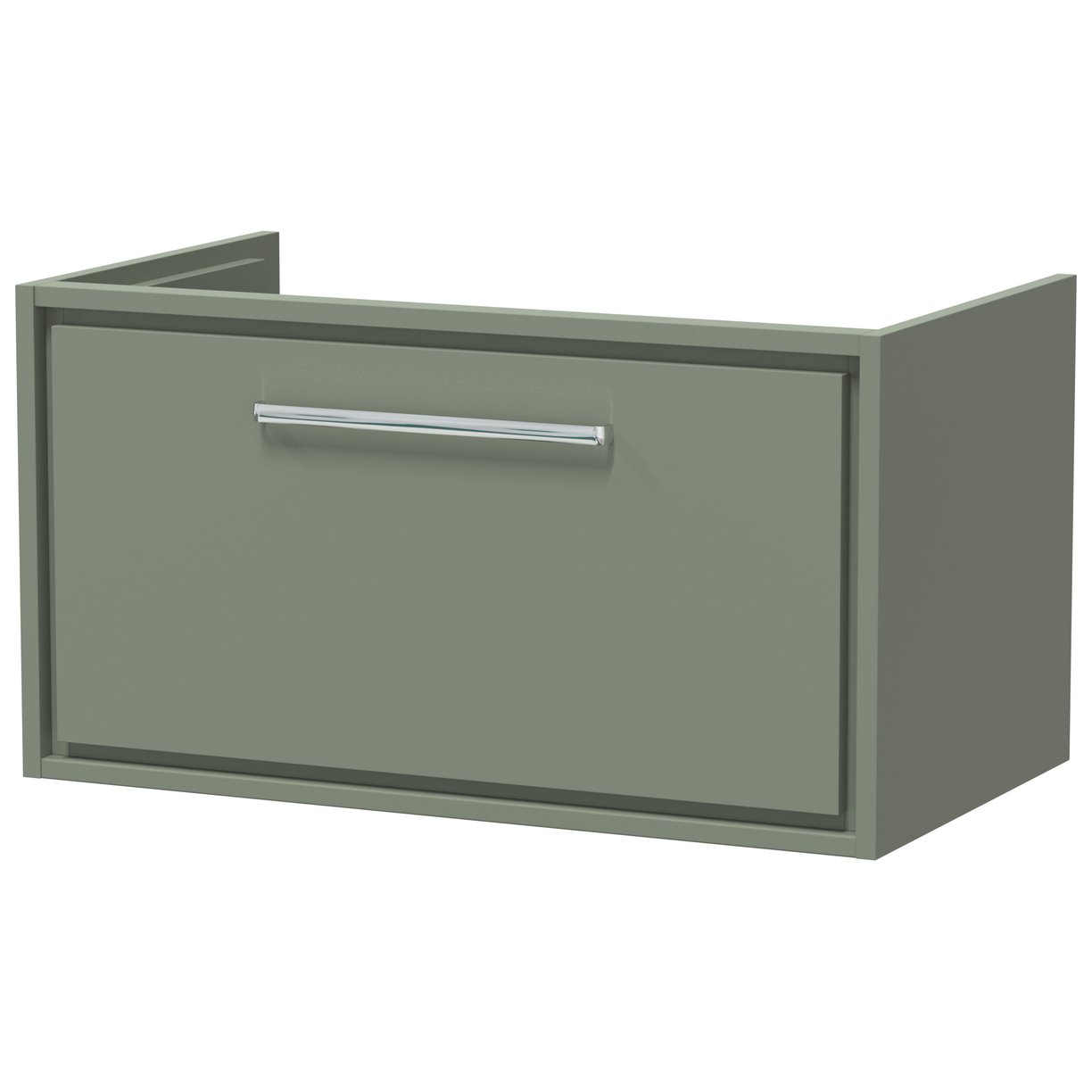 800 Single Drawer Wall Hung Unit (H-431 X W-800 X D455) - Fern Green