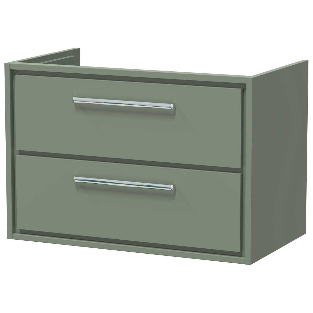 800 2-Drawer Wall Hung Unit (H-539 X W-800 X D455) - Fern Green
