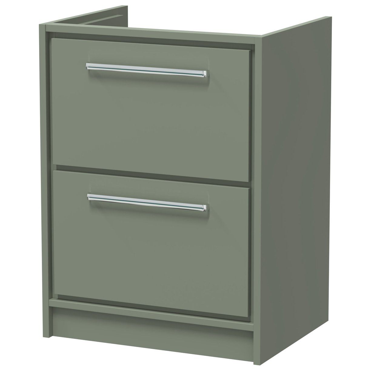 600 2-Drawer Floor Standing Unit (H-800 X W-600 X D455) - Fern Green