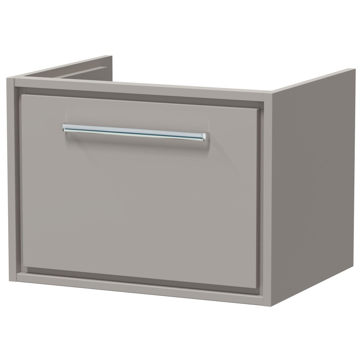 600 Single Drawer Wall Hung Unit (H-431 X W-600 X D455) - Pebble Grey
