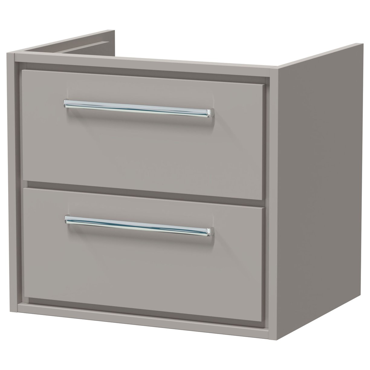 600 2-Drawer Wall Hung Unit (H-539X W-600 X D455) - Pebble Grey