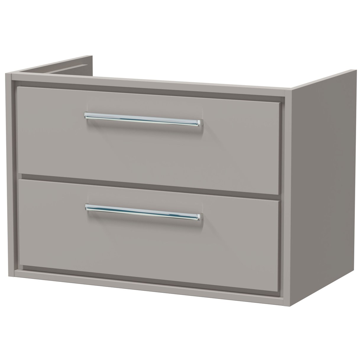 800 2-Drawer Wall Hung Unit (H-539 X W-800 X D455) - Pebble Grey
