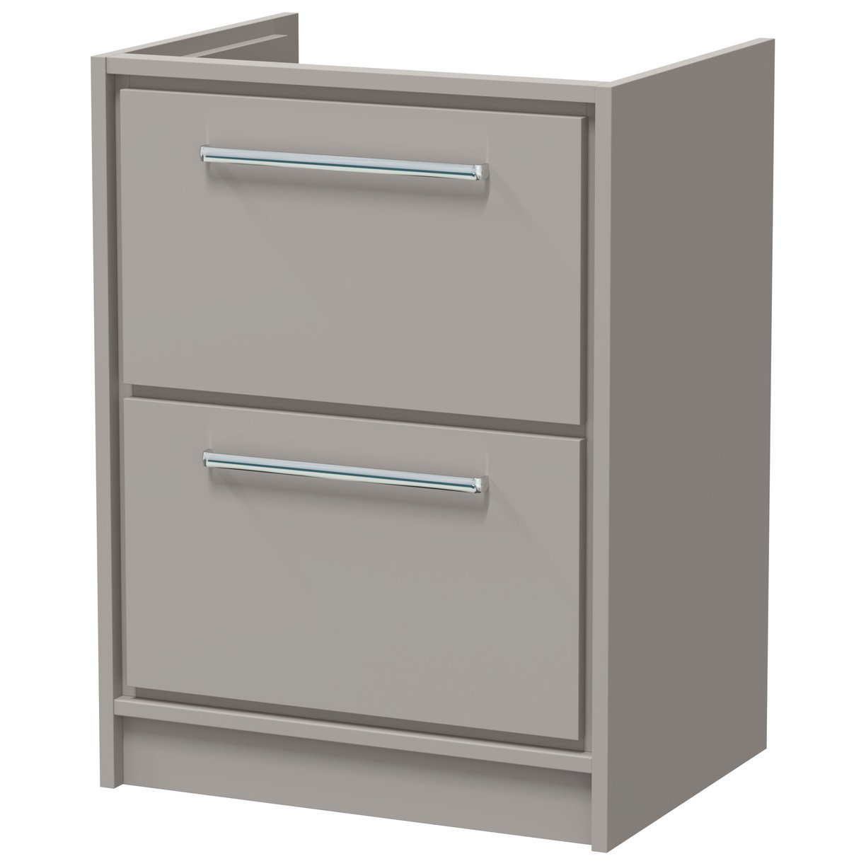 600 2-Drawer Floor Standing Unit (H-800 X W-600 X D455) - Pebble Grey
