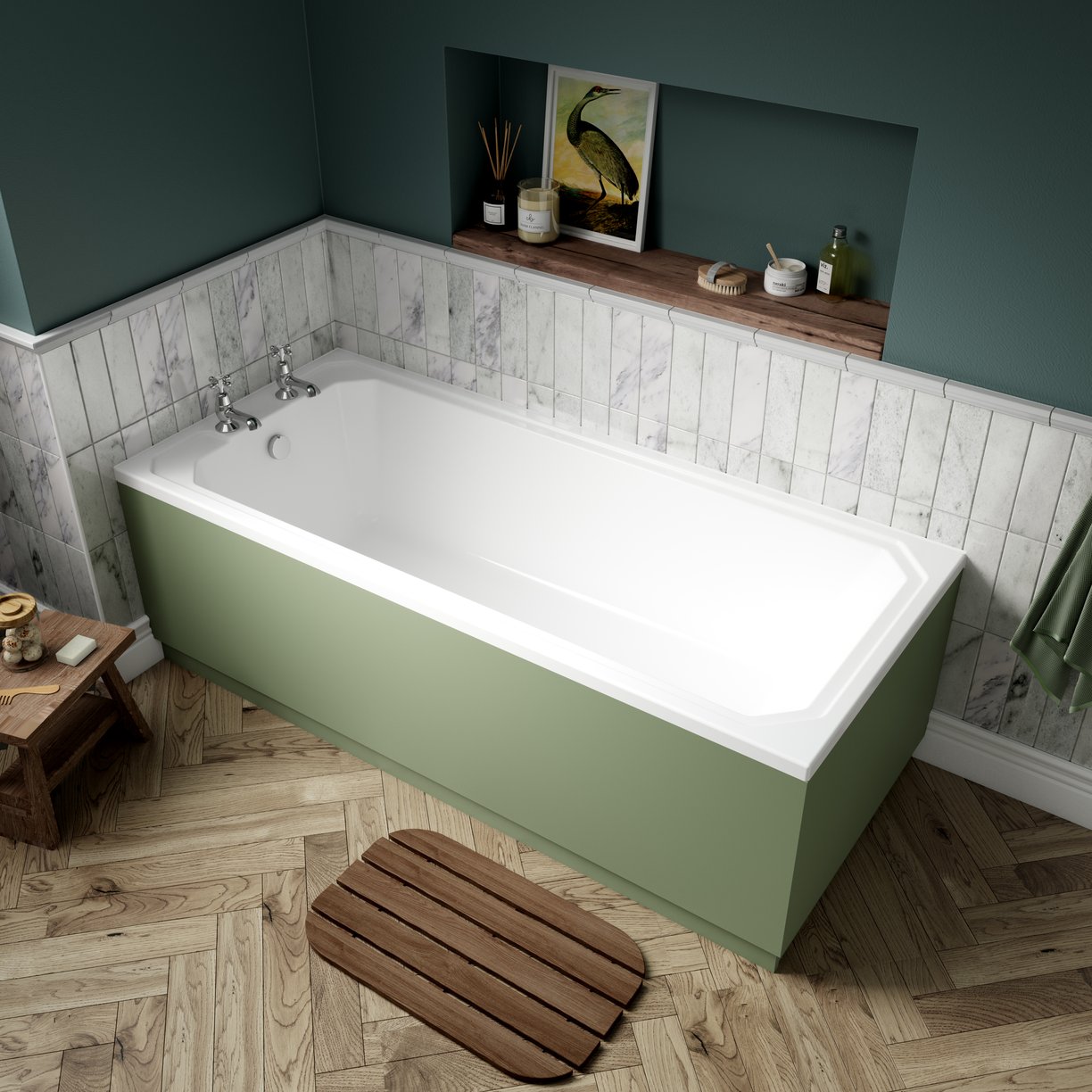 Art Deco Bath (1700X700) - White