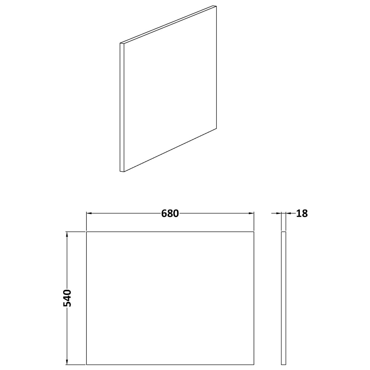 End Panel (700mm) - White