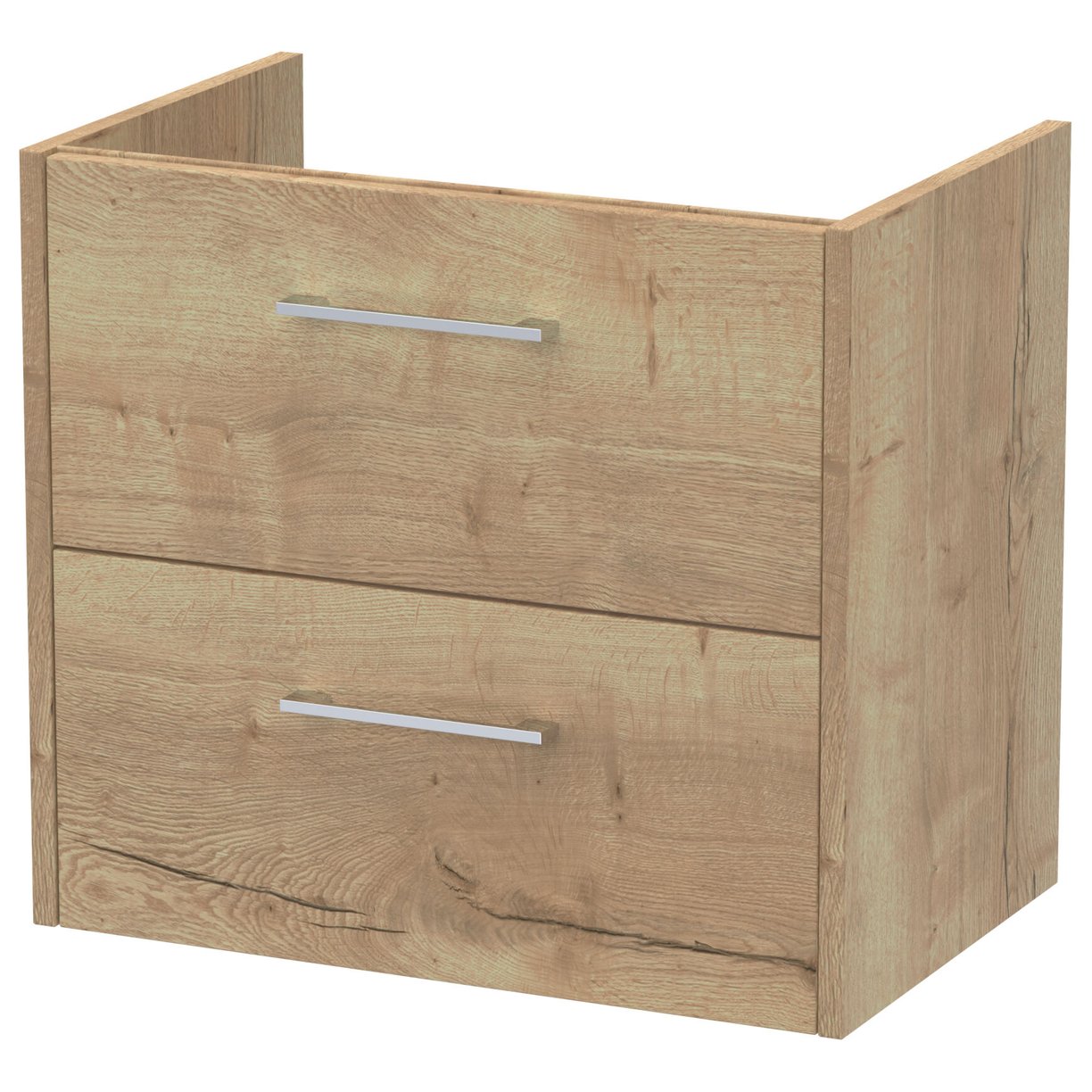 600 W/H 2-Drawer Unit (385 Deep) - Bleached Oak