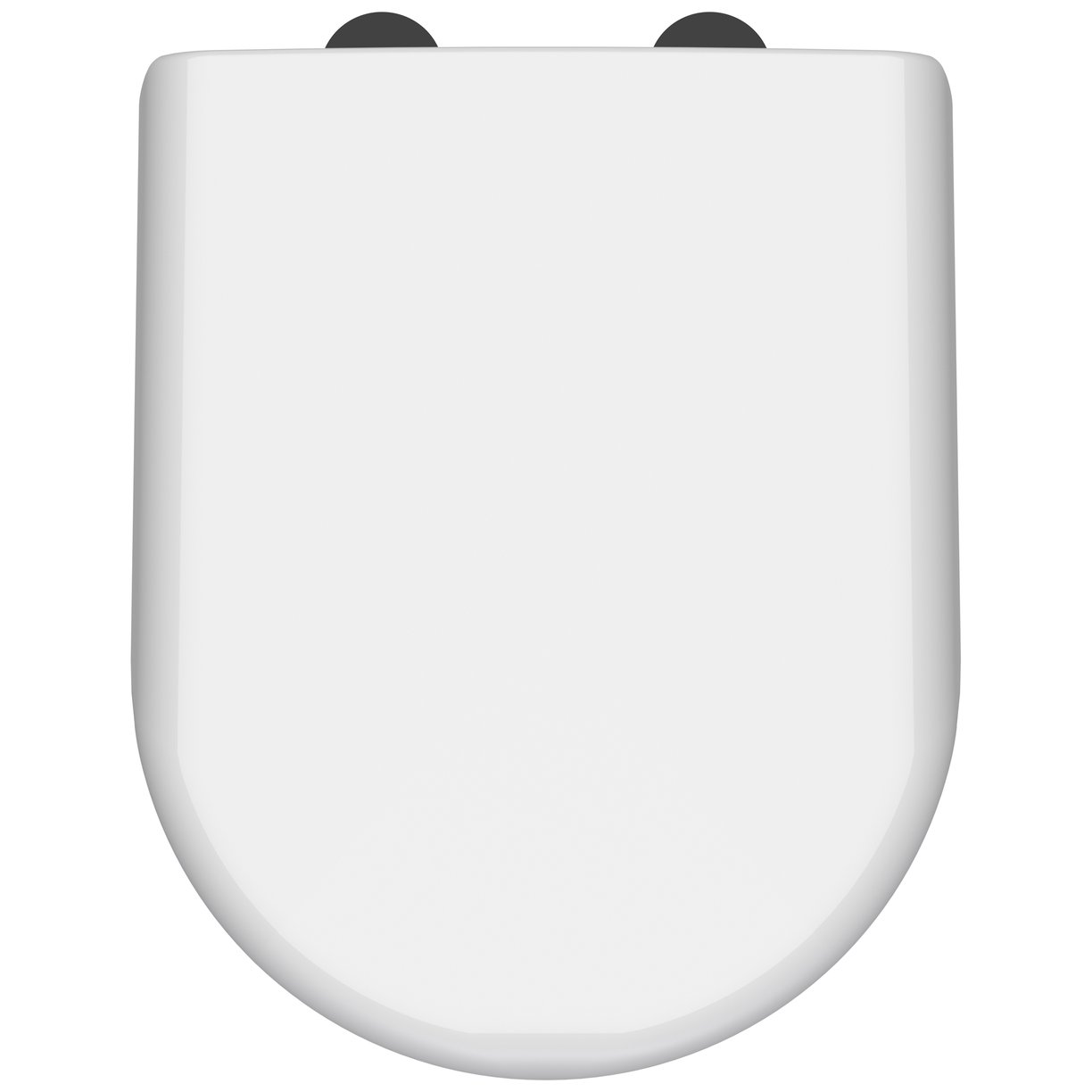 D Shape SC Seat, QR, Top Fix, Black Caps - White/Black