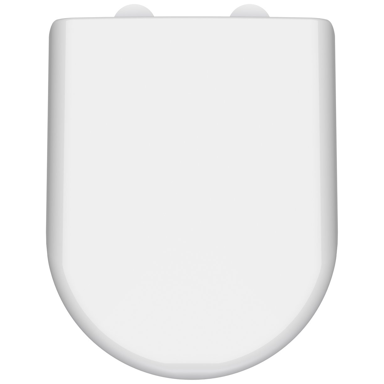 D Shape SC Seat, QR, Top Fix, White Caps - White