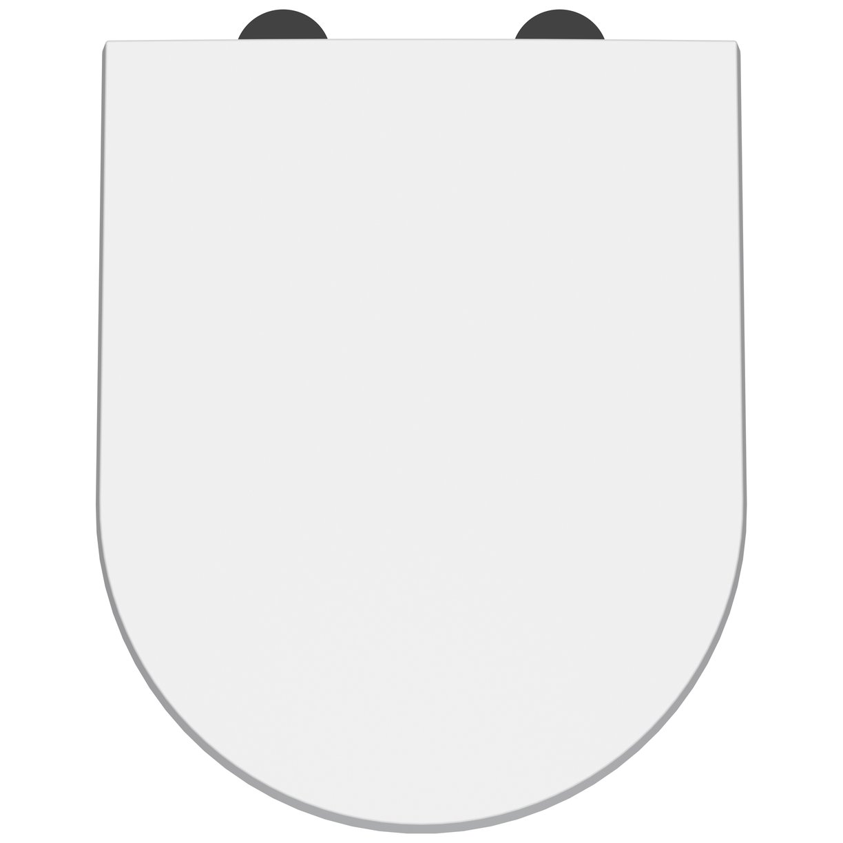 D Shape Sc Seat, Qr, Top Fix, Black Caps - White/Black