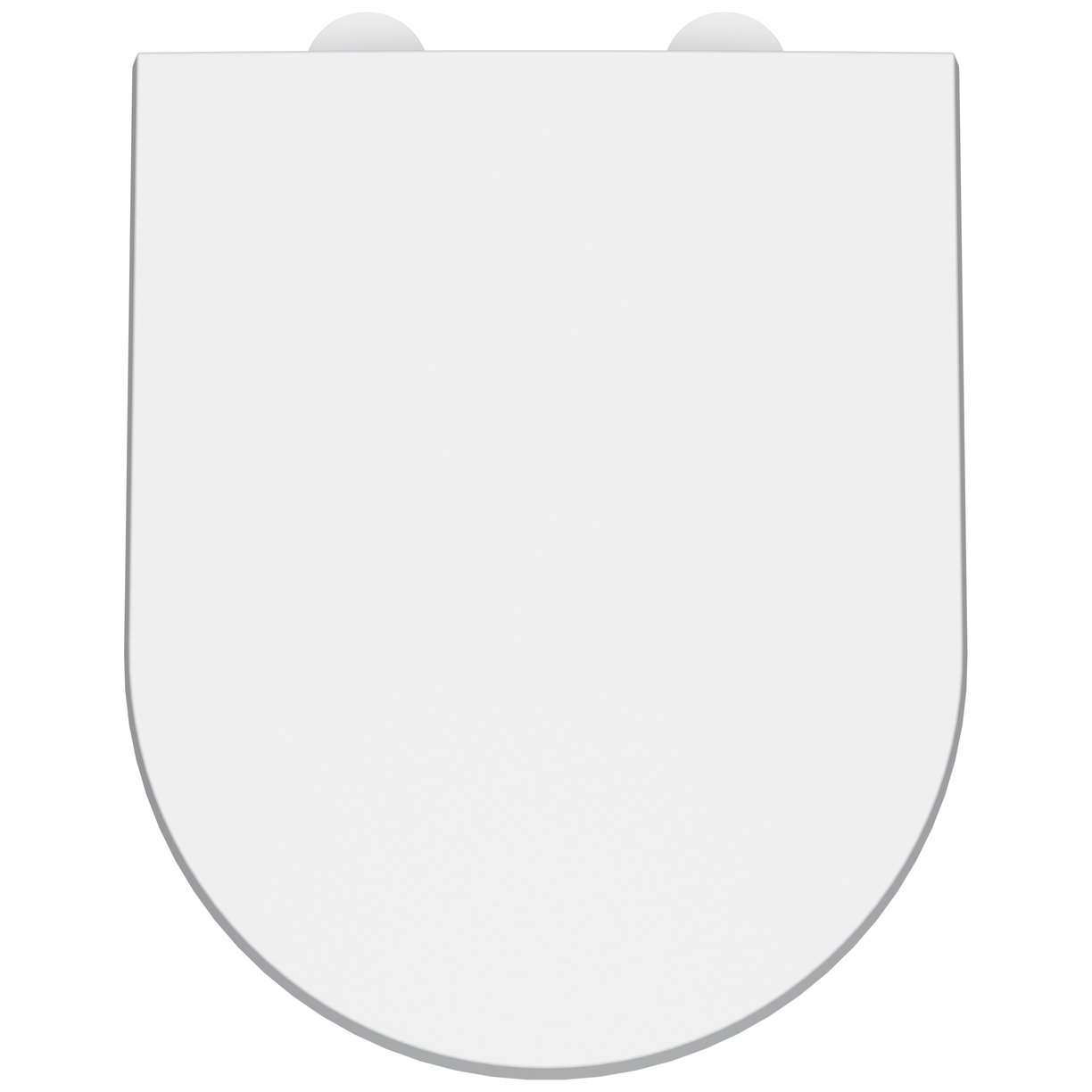 D Shape Sc Seat, Qr, Top Fix, White Caps - White