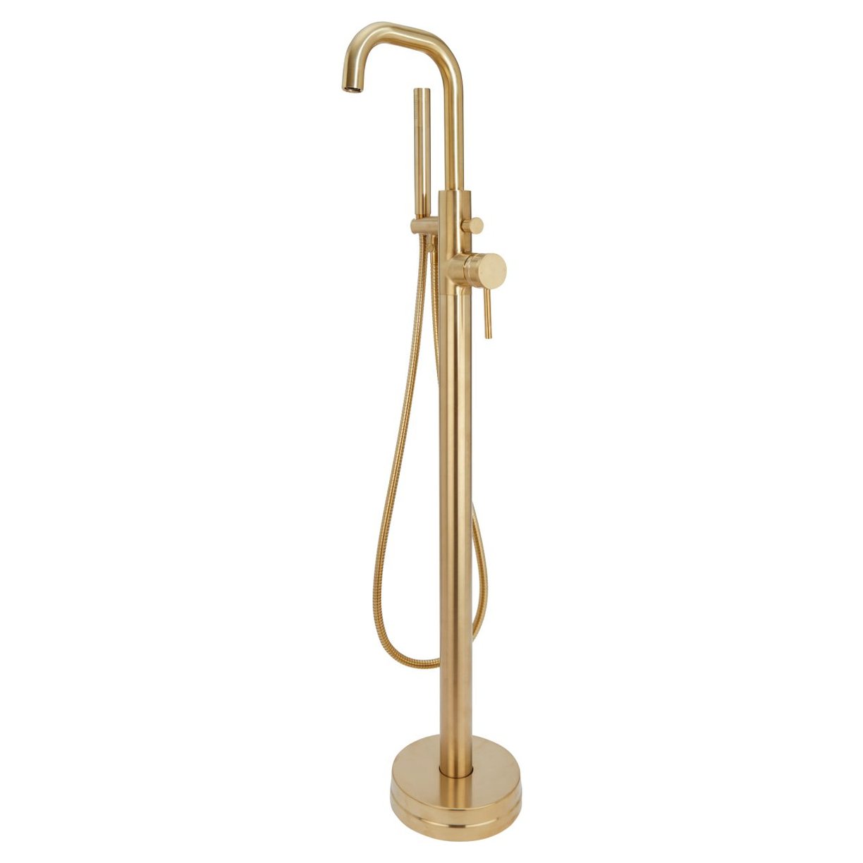 MOQ Core Freestanding Bath Shower Mixer Brushed Brass