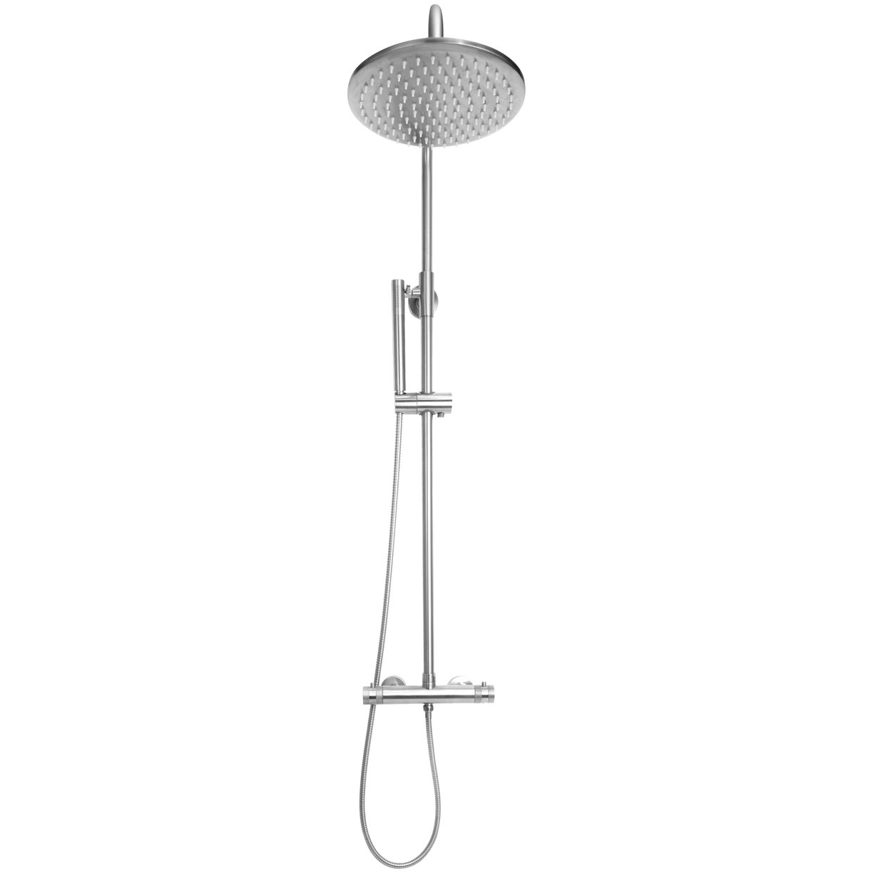 MOQ Core Round Rigid Riser Shower Chrome