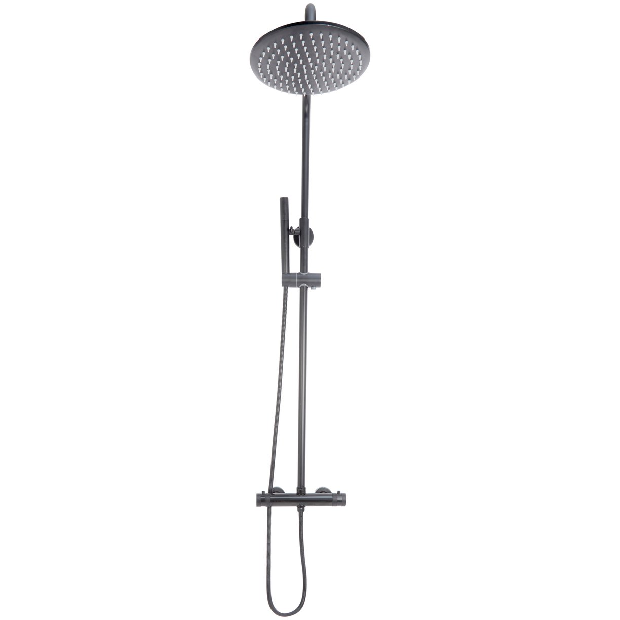 MOQ Core Round Rigid Riser Shower Gunmetal