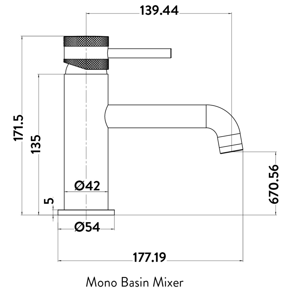 MOQ Core Mono Basin Mixer Brushed BRONZE