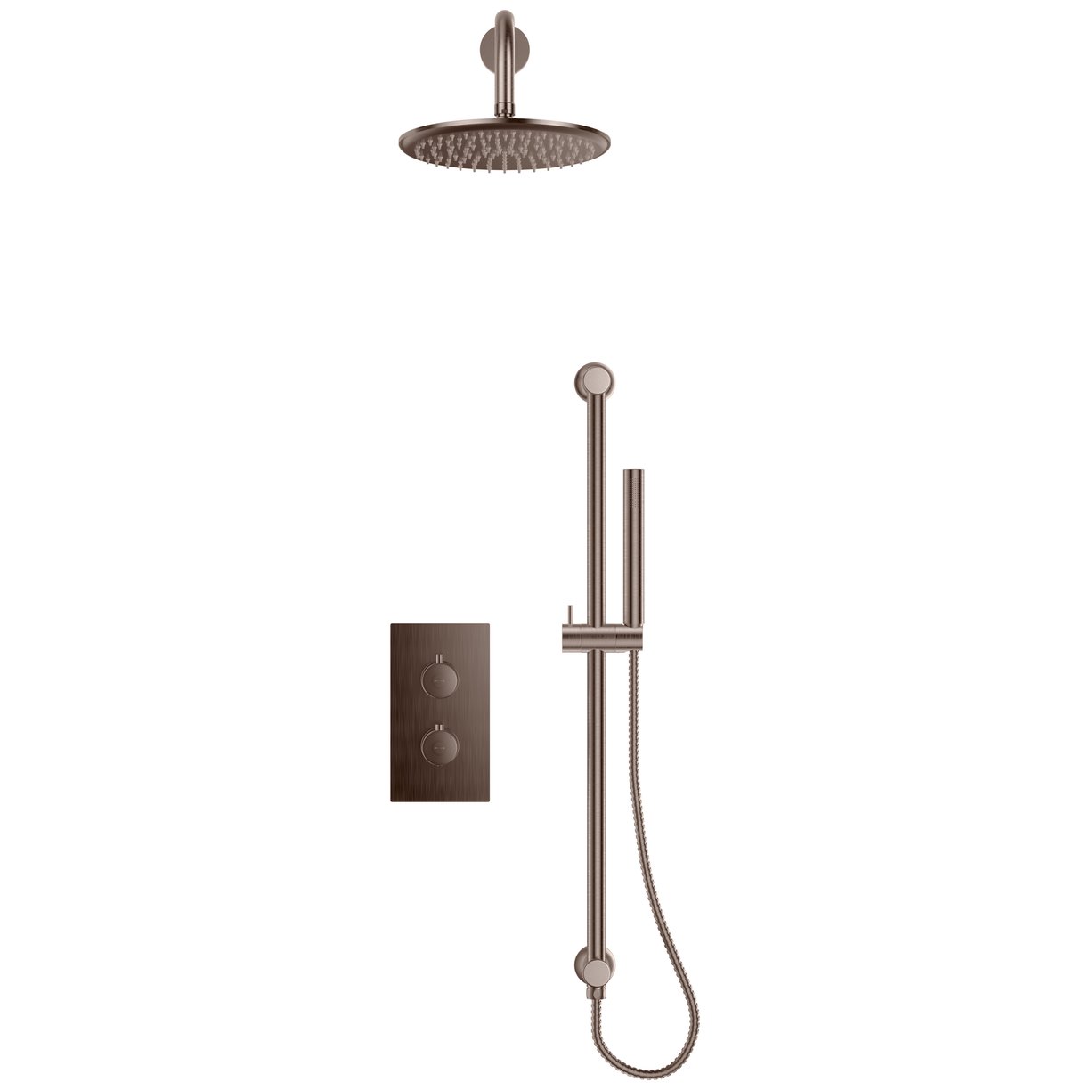 MOQ Core Brushed Bronze Round handle head & handset Riserkit