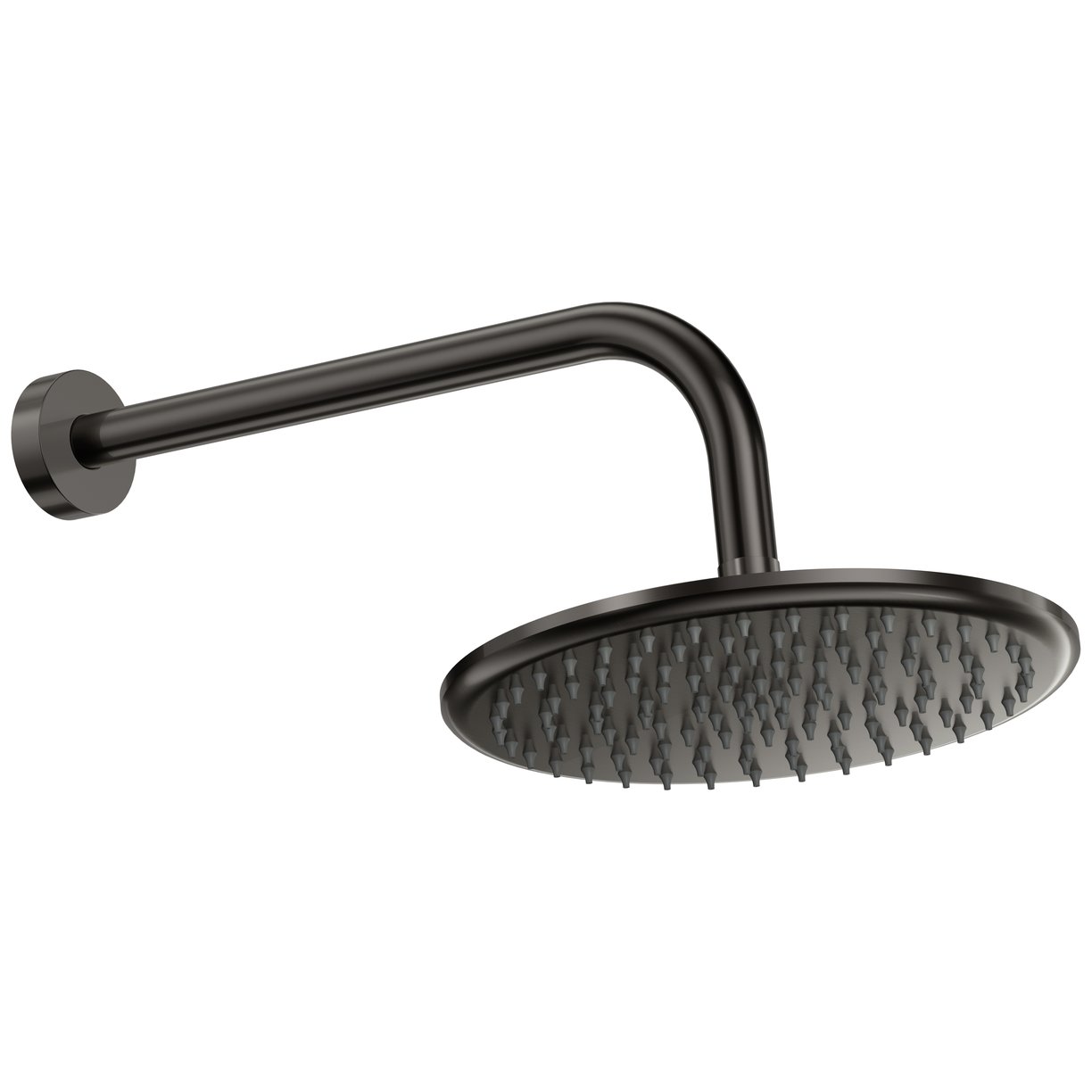 Shower Arm & Head Round Gunmetal
