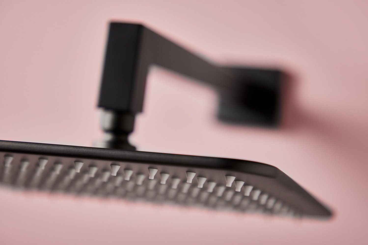 Shower Arm & Head Square Black